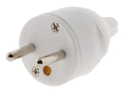 Fiche mâle 16A blanc NF