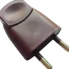 Fiche mâle - 6A - 2 pôles marron
