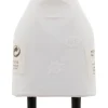 Fiche mâle 2 pôles 6A blanc NF