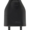 Fiche mâle 2 pôles 6A noire NF