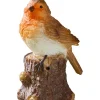 Figurine solaire oiseau chantant