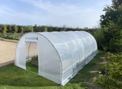 Film de rebâchage pour serre import 2x6m 2 portes zip +clips