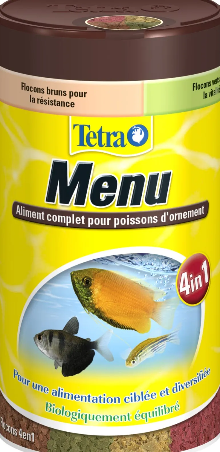 Flocons 4 en 1 pour poissons d'ornement Tetra Menu 250ml