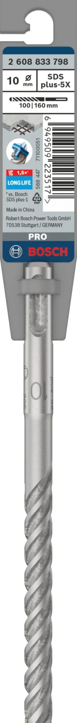 Foret béton PRO SDS plus-5X, 10 x 100 x 160 mm BOSCH PRO