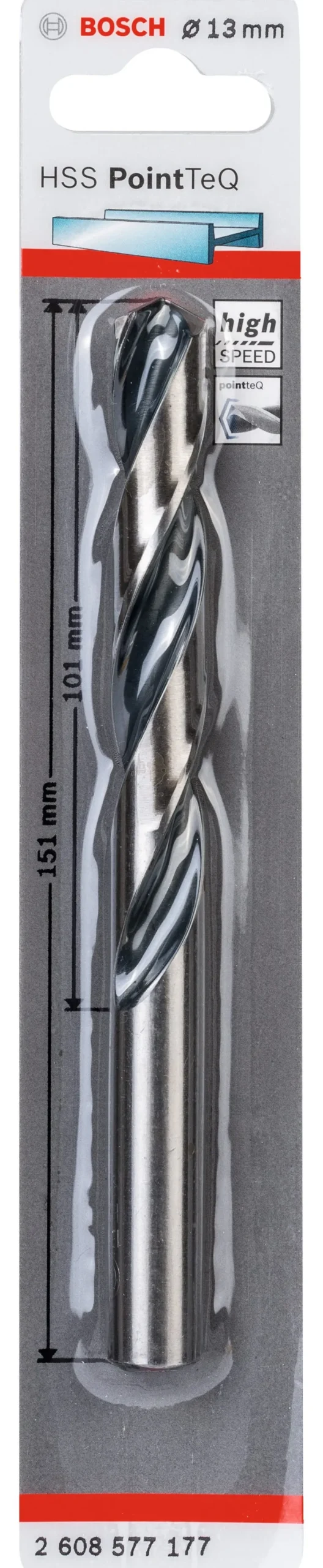 Foret hélicoïdal HSS PointTeQ 13,0 mm BOSCH
