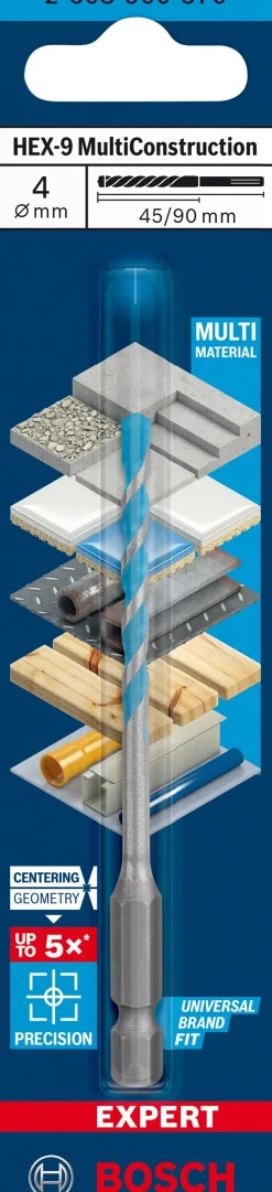 Foret Multi-materiaux HEX-9 EXPERT 4x45x90mm BOSCH