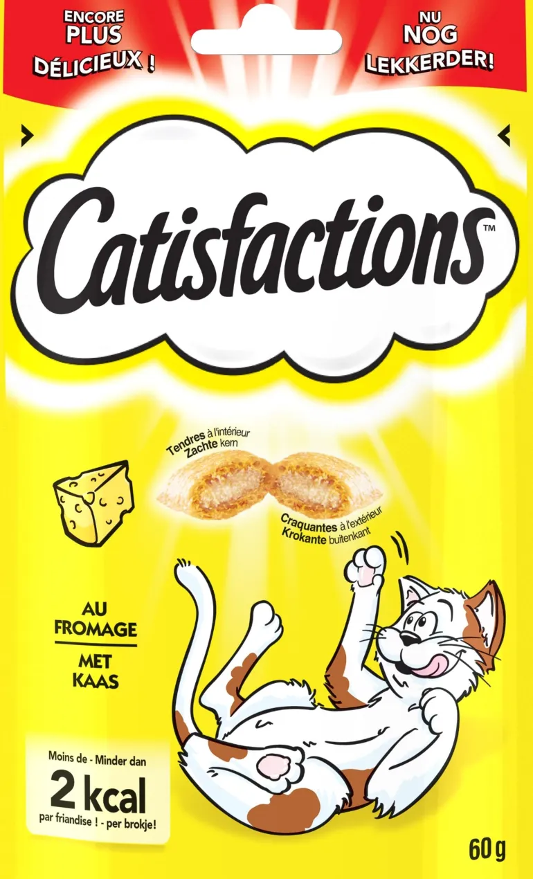 Friandise pour chat/chaton au fromage 60g CATISFACTIONS