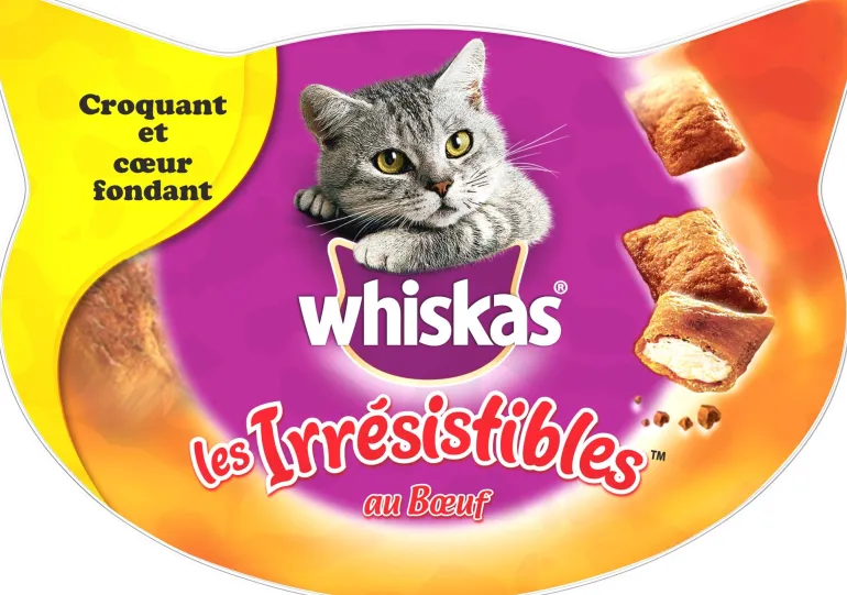 Friandise pour chat les Irrésistibles au bœuf 60g WHISKAS