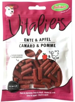 Friandise pour chien moyen Vitalities canard/pomme 80g