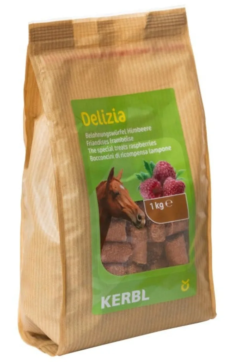 Friandises Delizia pour chevaux 1kg framboise