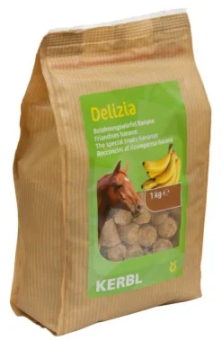 Friandises Delizia pour chevaux 1kg banane