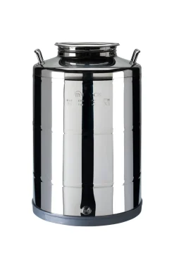 Fût en inox avec robinet nickel 100L