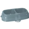 Gamelle double plastique antidérapant bleu 2x200 ml