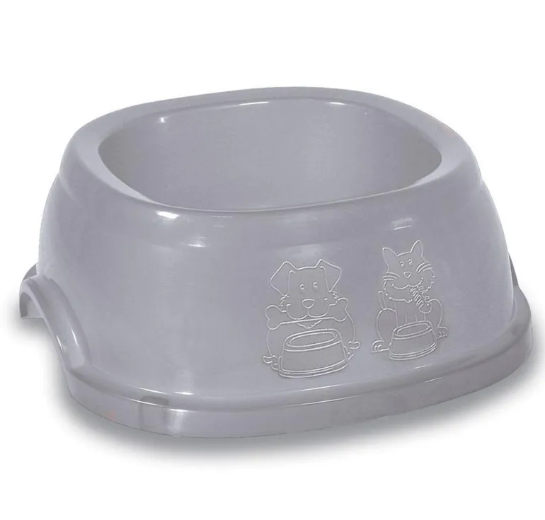 Gamelle pour chien plastique antidérapante gris 0,4L ZOLUX