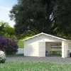 Garage Roger en bois blanc 28,40 m²