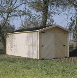 Garage Traditionnel en bois blanc 18,19 m²