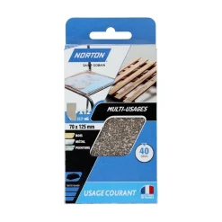 Garniture de ponçage Auto-agrippant 70x125mm G40 (x12)