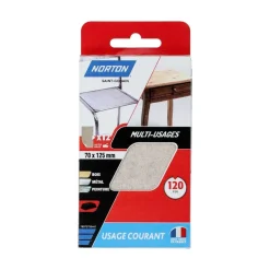 Garniture de ponçage Auto-agrippant 70x125mm G120 (x12)