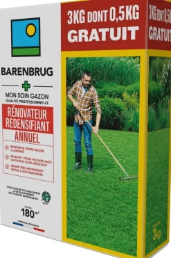 Gazon rénovateur redensifiant annuel 3kg dont 0,5kg offert