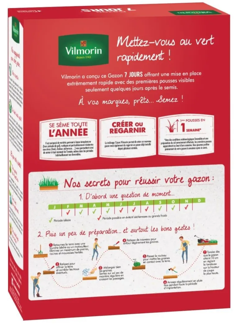 Gazon 7 jours 1 kg VILMORIN