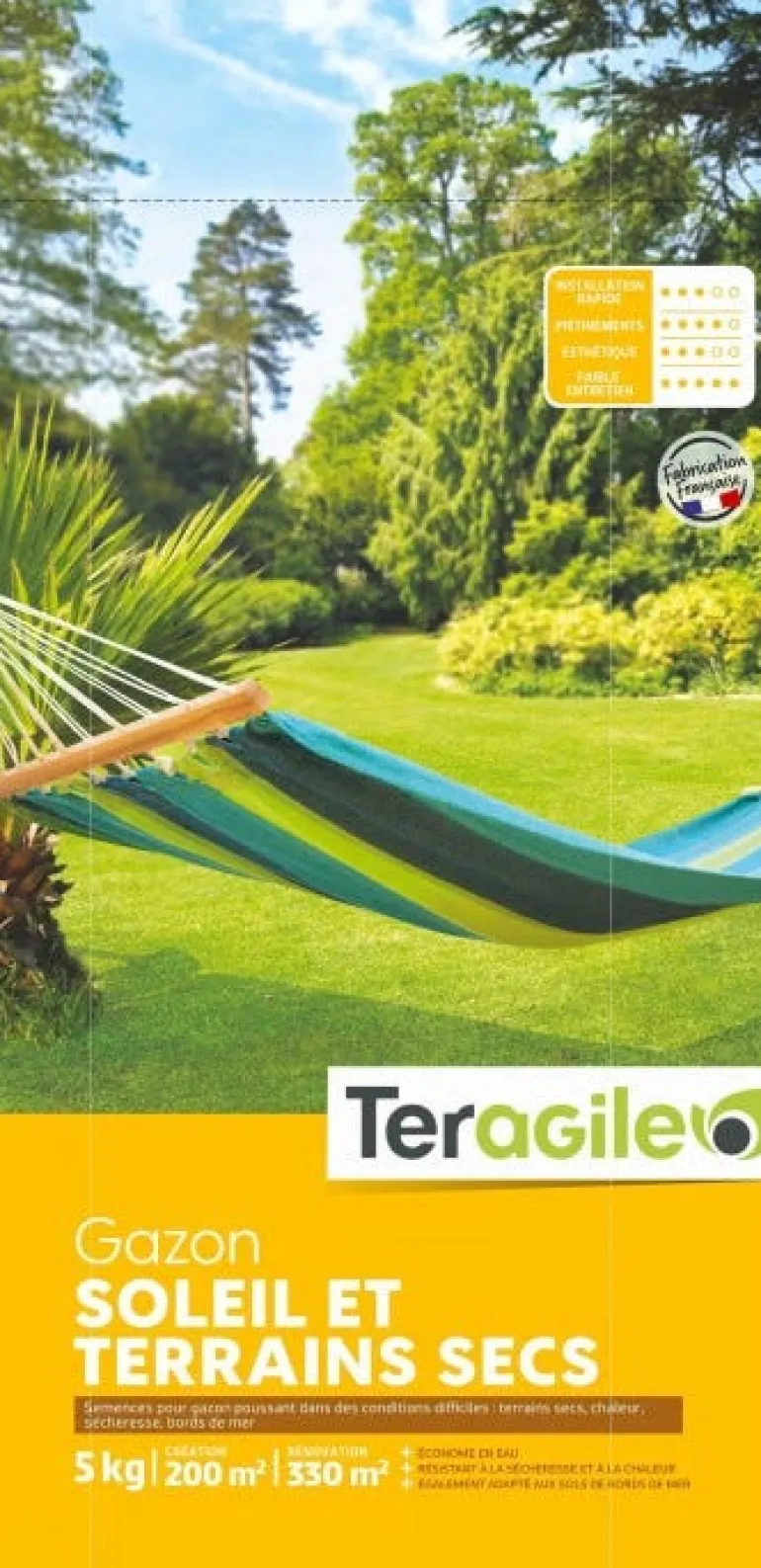 Gazon soleil et terrains secs 5kg TERAGILE
