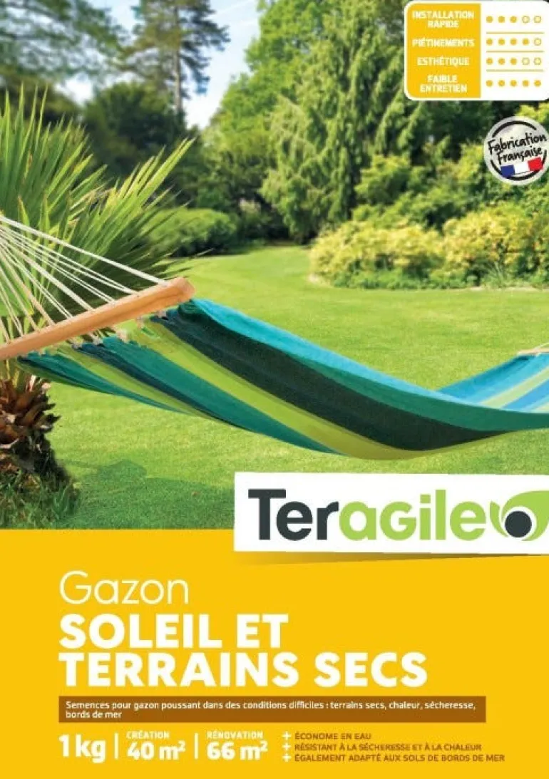 Gazon soleil et terrains secs 1kg TERAGILE
