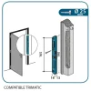 Gâche centrale à encastrer pour Trimatic 190x18x13mm