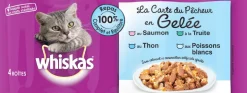 Gelée pour chat aux poissons 4x390g WHISKAS