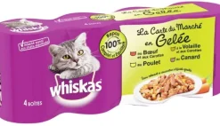 Gelée pour chat 4 variétés viande 4x390g WHISKAS