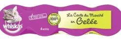 Gelée pour chat 4 variétés viande 4x390g WHISKAS