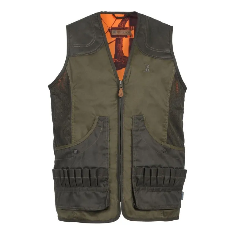 Gilet de chasse réversible savane ghost camo blaze