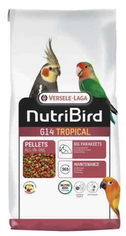 Granulés pour grandes perruches NutriBird G14 Tropical 10 kg