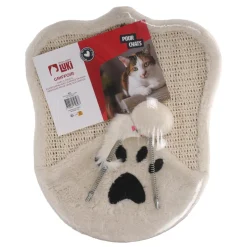 Griffoir à chats + jouets écru