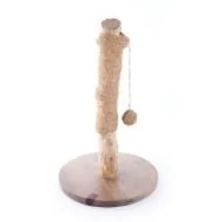 Griffoir pour chat en bois caféier H.62cm