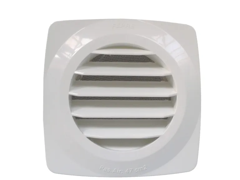 Grille à clipser ABS + anti-moutique blanc tube Ø10
