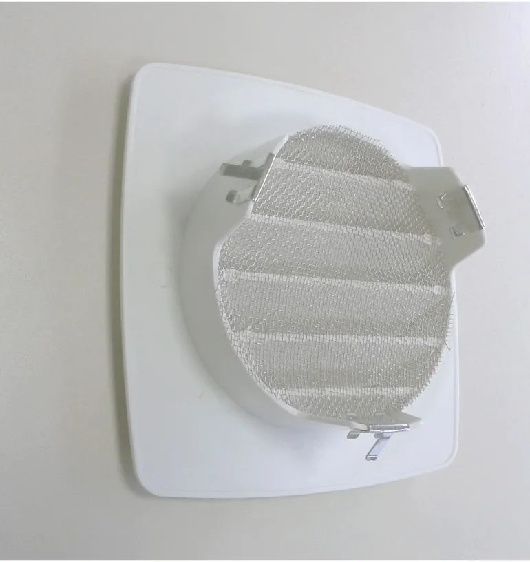Grille à clipser ABS + anti-moutique blanc tube Ø10