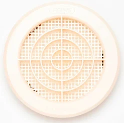 Grille à clipser ABS + moustiquaire beige tube Ø10-11