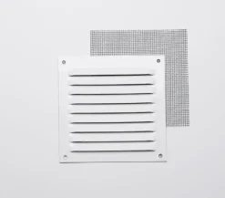Grille en alu 0,8 mm anti-moustique blanc 10x10 cm