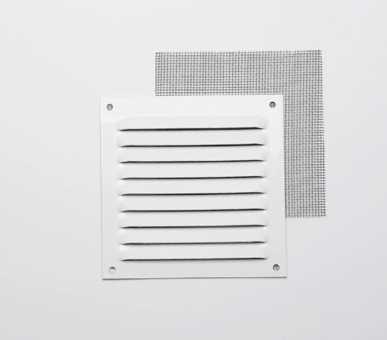 Grille en alu 0,8 mm anti-moustique blanc 10x10 cm