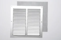 Grille en alu 0,8 mm anti-moustique gris 20x20 cm