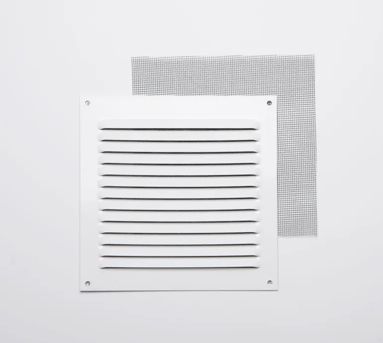 Grille en alu 0,8 mm anti-moustique blanc 15x15 cm