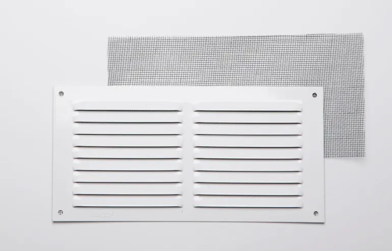 Grille en alu 0,8 mm anti-moustique blanc 10x20 cm