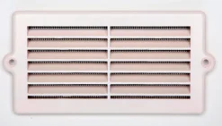 Grille à encastrer ABS + moustiquaire blanc 6,1x13 cm