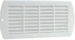 Grille à encastrer ABS + moustiquaire blanc 6,1x13 cm