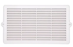 Grille à encastrer ABS + moustiquaire blanc 13x23.6 cm