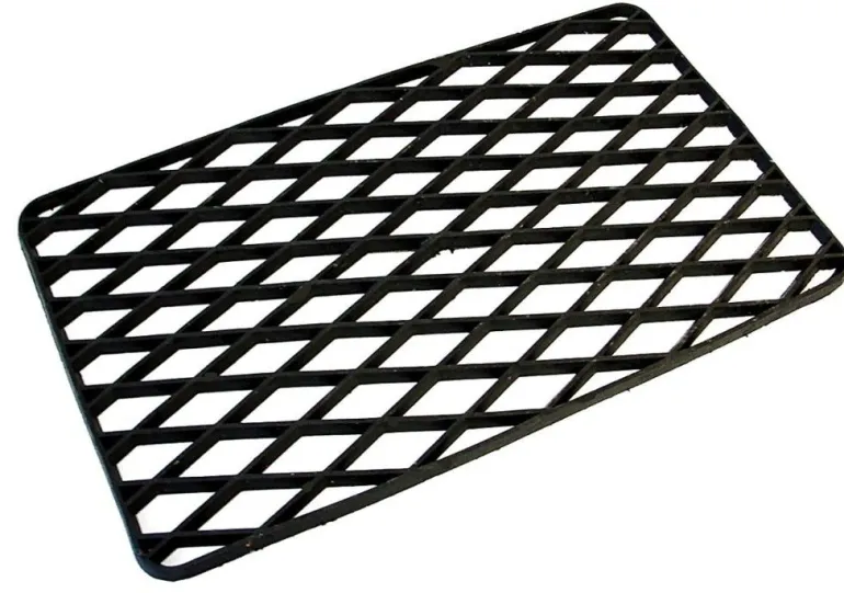 Grille gratte-pieds polypropylène noir 31x55 cm