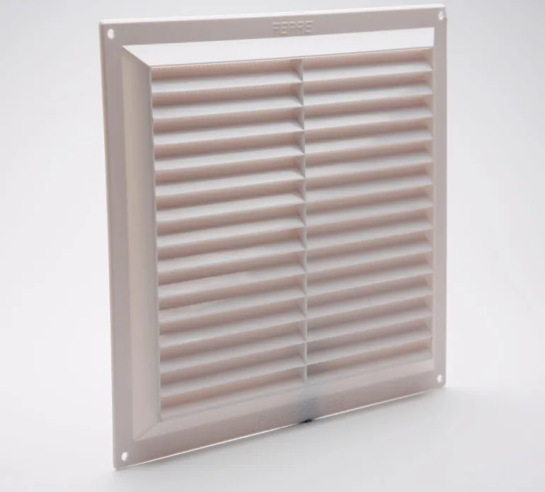 Grille à visser ABS + anti-moustique blanc 24x26 cm