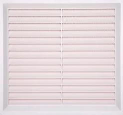 Grille à visser ABS + anti-moustique blanc 24x26 cm