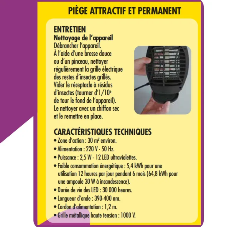 Grill'Insectes UV 12 LEDS