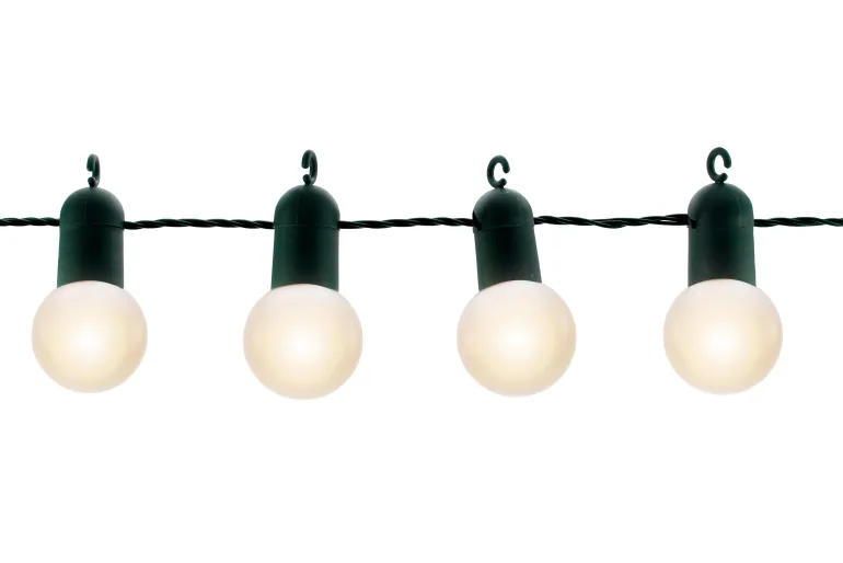 Guirlande de fête LED solaire blanc chaud